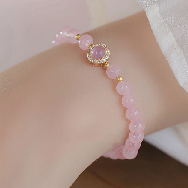 FREE Today: Warmth Love Pink Crystal Pearl Bracelet