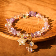 FREE Today: Positive Transformation and Balance Natural Amethyst Crystal Star Charm Bracelet