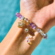 FREE Today: Positive Transformation and Balance Natural Amethyst Crystal Star Charm Bracelet