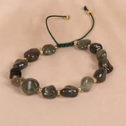 Buddha Stones Green Rutilated Quartz Braid String Protection Bracelet