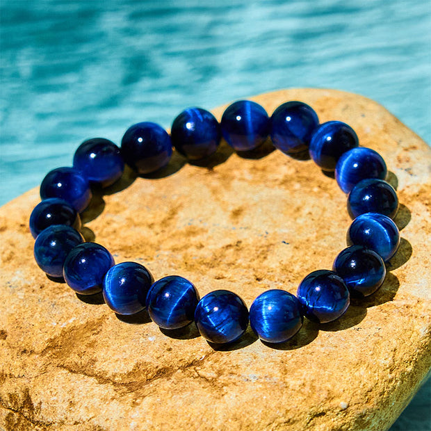 Buddha Stones Blue Tiger Eye Protection Bracelet