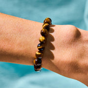 Buddha Stones Natural Black Tourmaline Tiger Eye Positive Bracelet