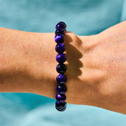 Buddha Stones Purple Tiger Eye Creativity Bracelet