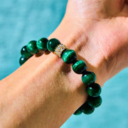 Buddha Stones Green Tiger Eye Positive Bracelet