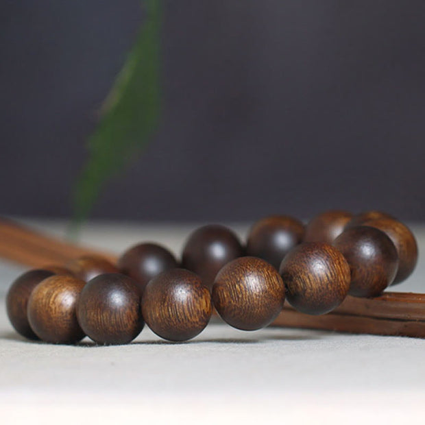 Buddha Stones Cambodia Qinan Agarwood Nine Points Sinking Water Balance Bracelet