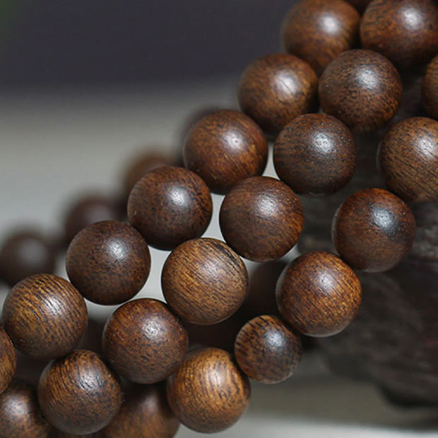 Buddha Stones Cambodia Qinan Agarwood Nine Points Sinking Water Balance Bracelet