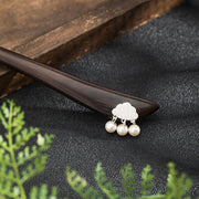 Buddha Stones 925 Sterling Silver Ebony Cloud Power Hairpin