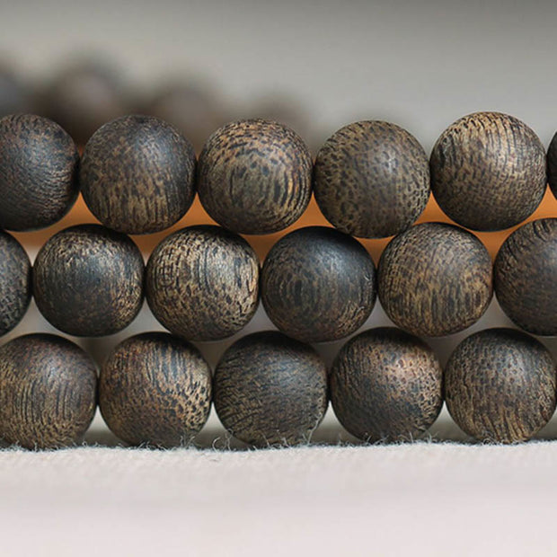 Buddha Stones Nha Trang 108 Mala Beads 8mm White Qinan Vietnam Agarwood Peace Bracelet