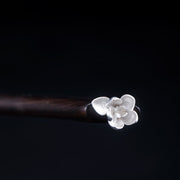 Buddha Stones 925 Sterling Silver Classcial Ebony Magnolia Flower Blessing Hairpin