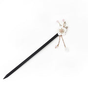 Buddha Stones Classical Chinese Style Bauhinia Tassel Wood Hairpin