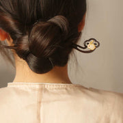 Buddha Stones Auspicious Cloud Sandalwood Rabbit Protection Hairpin