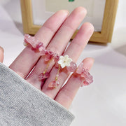 FREE Today: Soothing Love Natural Strawberry Quartz Green Strawberry Quartz Super Seven Crystal Flower Bracelet