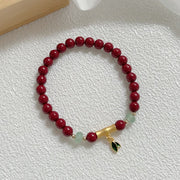 Buddha Stones Cinnabar Bamboo Concentration Bracelet