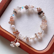 Buddha Stones Natural Super Seven Crystal Irregular Small Pieces Positive Bracelet