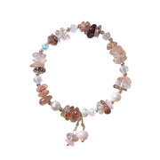 Buddha Stones Natural Super Seven Crystal Irregular Small Pieces Positive Bracelet