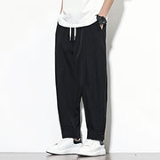 Buddha Stones Casual Solid Color Drawstring Men's Harem Pants With Pockets