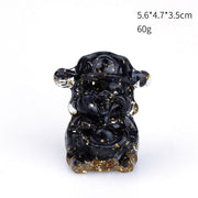 Buddha Stones God of Wealth Amethyst Crystal Resin Energy Fortune Home Decoration