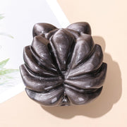 Buddha Stones Natural Silver Sheen Obsidian Nine-Tailed Fox Protection Home Decoration