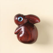 Buddha Stones Small Leaf Red Sandalwood Green Sandalwood Lucky Mini Rabbit Relaxation Decoration