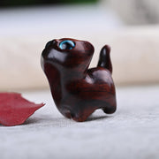 Buddha Stones Green Sandalwood Ebony Wood Sandalwood Small Leaf Red Sandalwood Mini Lucky Cat Peace Decoration