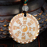 Buddha Stones Mountain Ghosts Spend Money Yin Yang Bagua Design Copper Harmony Necklace Pendant