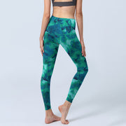 Buddha Stones Floral Print Gym Leggings Women's Yoga Pants