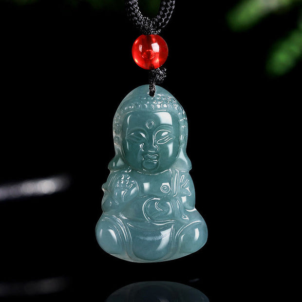 Buddha Stones Jade Baobao Buddha Prosperity Necklace Pendant