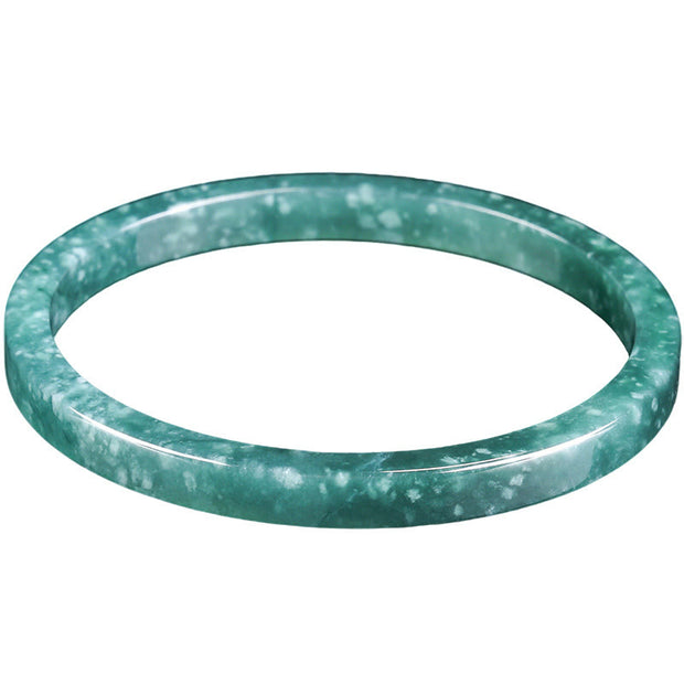 Buddha Stones Natural Jade Abundance Thin Bracelet Bangle