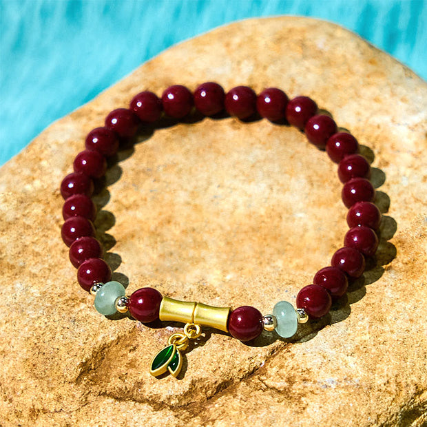 FREE Today: Blessing Strength Cinnabar Bamboo Bracelet