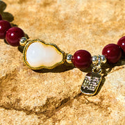 FREE Today: Concentration and Happiness Cinnabar Gourd Fu Character Charm Bracelet