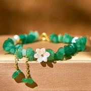 FREE Today: Soothing Love Natural Strawberry Quartz Green Strawberry Quartz Super Seven Crystal Flower Bracelet