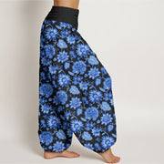 Buddha Stones Casual Petal Vine Pattern Women's Elastic Waist Harem Pants