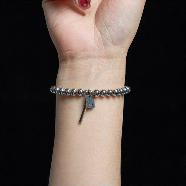 Buddha Stones Titanium Steel Good Luck Balance Bracelet