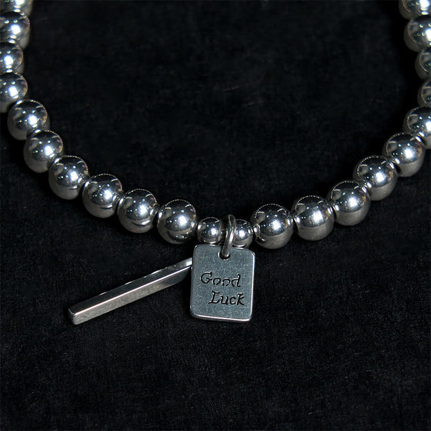 Buddha Stones Titanium Steel Good Luck Balance Bracelet