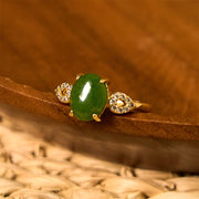 FREE Today: Prosperity and Luck Natural Jade Adjustable Buckle Ring