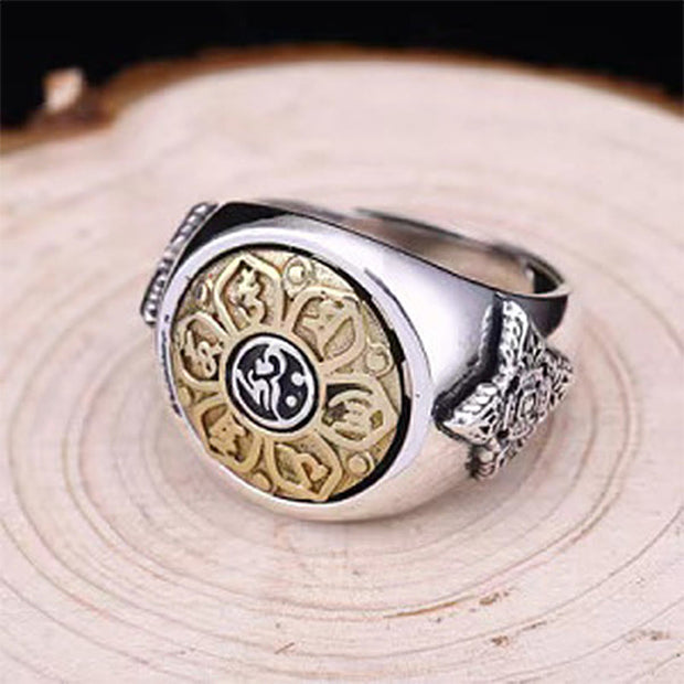 FREE Today: Wisdom and Focus Tibetan Om Mani Padme Hum Vajra Pattern Copper Rotatable Ring