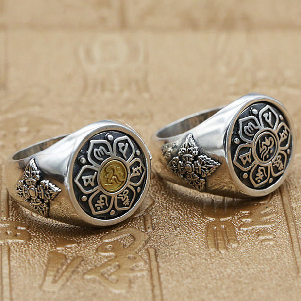 FREE Today: Wisdom and Focus Tibetan Om Mani Padme Hum Vajra Pattern Copper Rotatable Ring