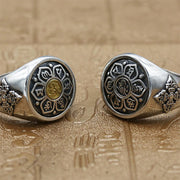 FREE Today: Wisdom and Focus Tibetan Om Mani Padme Hum Vajra Pattern Copper Rotatable Ring