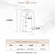 Buddha Stones Frog-Button Long Sleeve Shirt Zen Tai Chi Meditation Top Hanfu Clothing Jacket