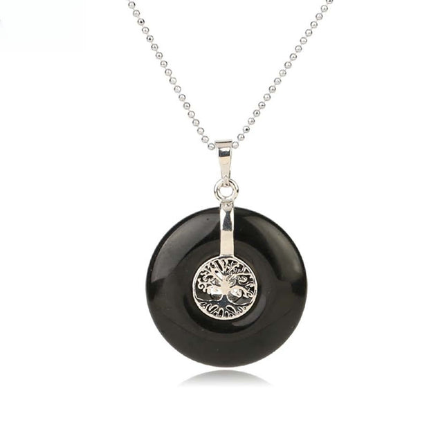 FREE Today: Unconditional Love and Luck Various Crystal Rose Quartz Green Aventurine Amethyst The Tree Of Life Necklace Pendant
