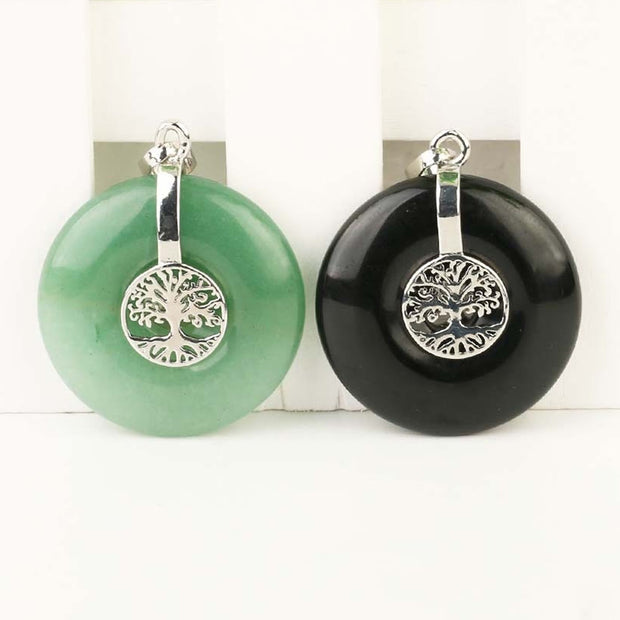 FREE Today: Unconditional Love and Luck Various Crystal Rose Quartz Green Aventurine Amethyst The Tree Of Life Necklace Pendant