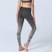 Buddha Stones Gradient Floral Print Exercise Leggings Women's Yoga Pants - image 4