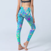 Buddha Stones Splash Ink Print Exercise Leggings Women's Yoga Pants - image 4
