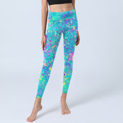 Buddha Stones Splash Ink Print Exercise Leggings Women's Yoga Pants - image 6