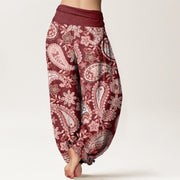 Buddha Stones Casual Paisley Pattern Women's Elastic Waist Harem Pants - image 3