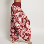 Buddha Stones Casual Paisley Pattern Women's Elastic Waist Harem Pants - image 2