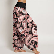 Buddha Stones Casual Paisley Pattern Women's Elastic Waist Harem Pants - image 9