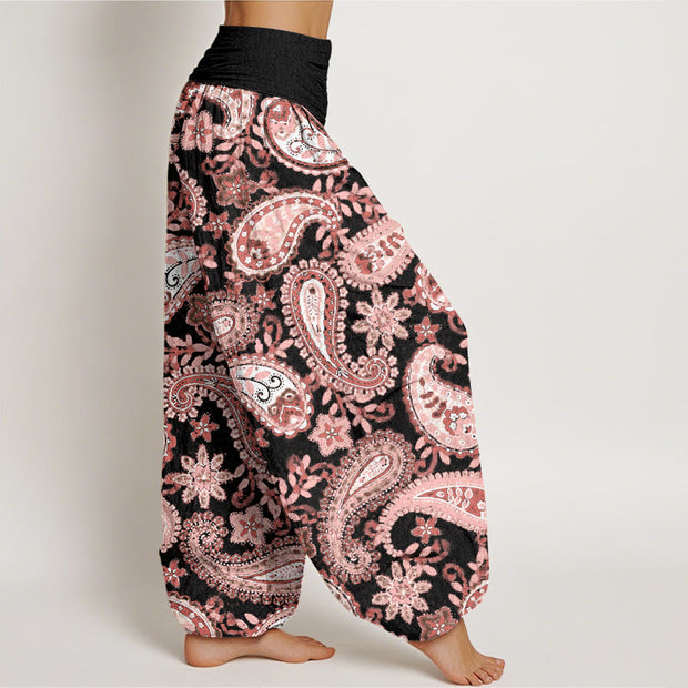 Buddha Stones Casual Paisley Pattern Women's Elastic Waist Harem Pants - image 9