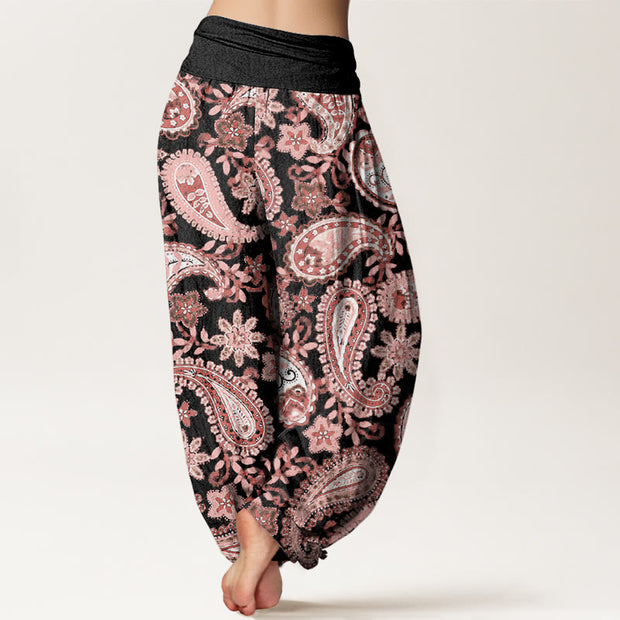 Buddha Stones Casual Paisley Pattern Women's Elastic Waist Harem Pants - image 10