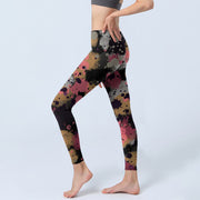 Buddha Stones Splatter Print Exercise Leggings Women's Yoga Pants - image 3